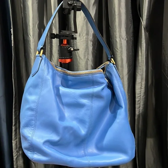 Cole Haan pastel blue hobo leather - Picture 3 of 6